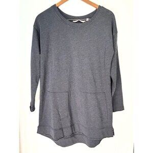 Soft Surroundings Tunic Womens XS Gray Long Sleeve Pockets Thick Sergercore Top